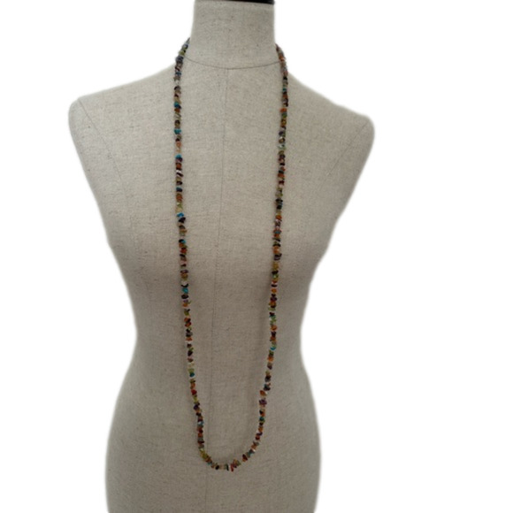 925 Sterling and Beaded 23” Necklace Made in India - Picture 1 of 6